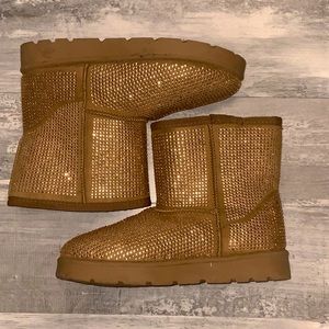 diamond rhinestones, gold, and comfy for winter